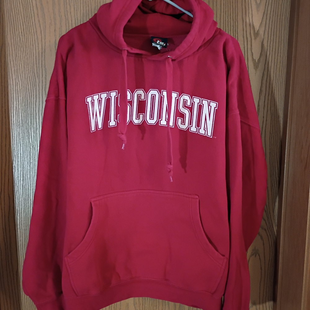 Red Wisconsin Hoodie XL
